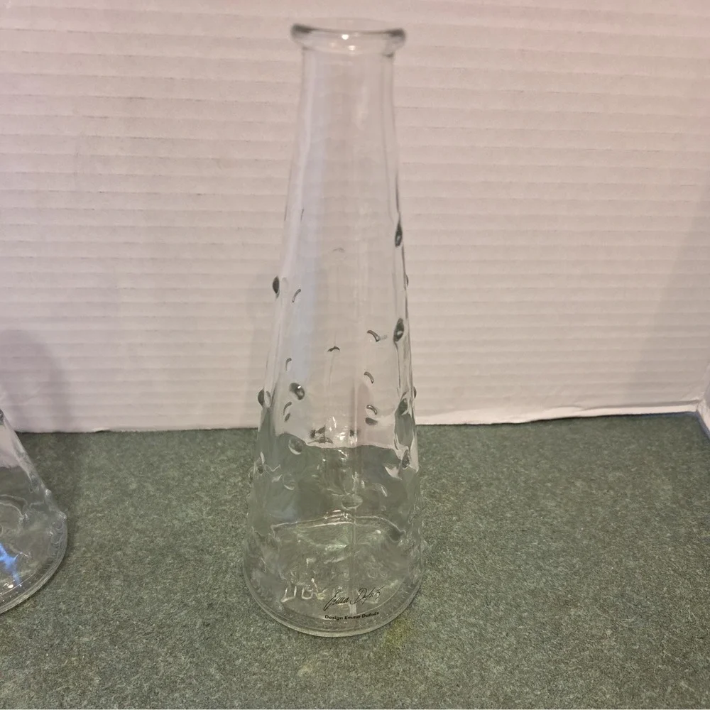 SET OF 2 IKEA GLASS BUD VASES #15234 7 1/8